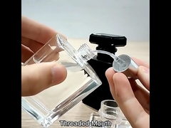 유리 안개 스프레이 30ml 50ml 럭셔리 블랙 빈 정사각형 향수 병